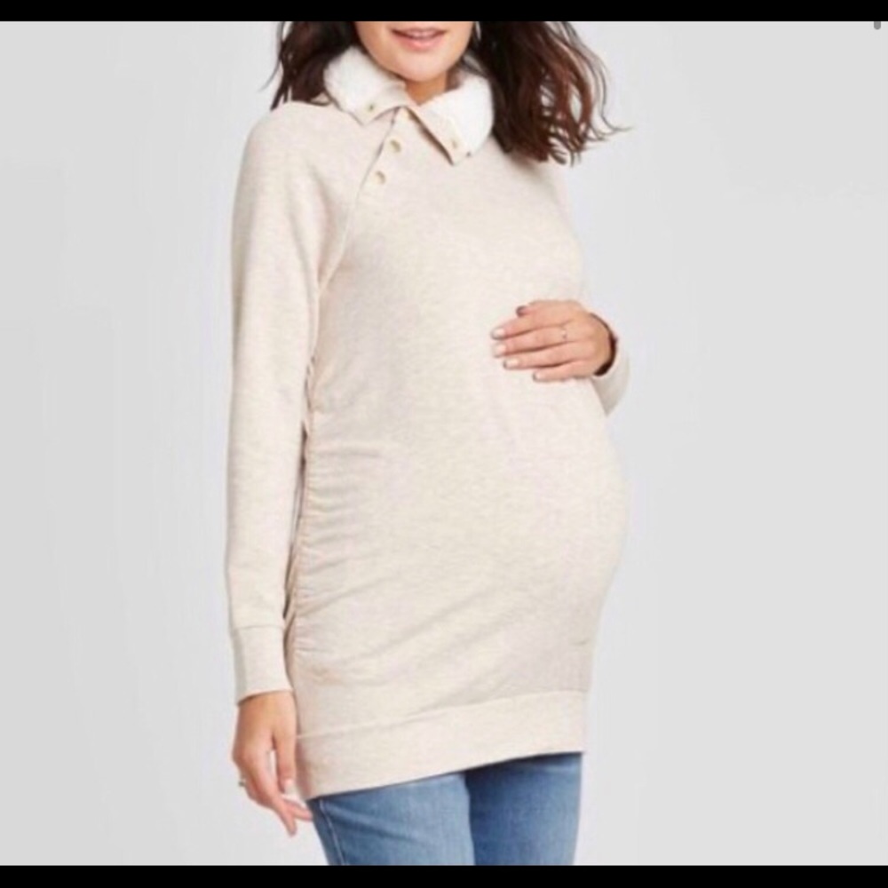 maternity Sherpa collar sweatshirt. XL. Target